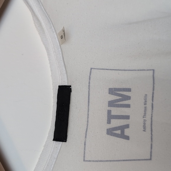 ATM Scoop Neck Tank Small White - Picture 2 of 5